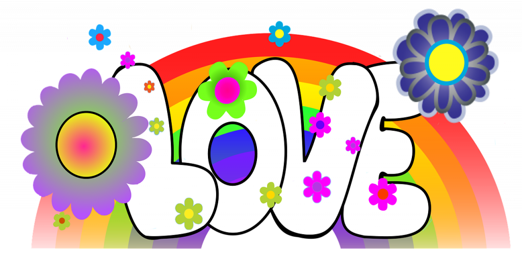 Love Flowers Rainbow Typography  - Conmongt / Pixabay